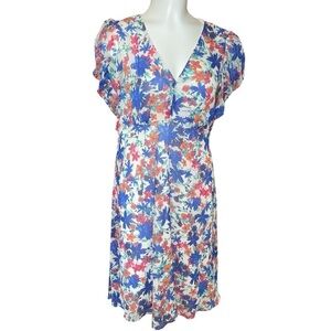 Calvin Klein Floral-Print Dress sz 12 Pet